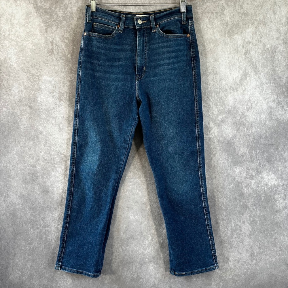 Signature by Levi Strauss Heritage High Rise Straight Jeans Womens 8 W29 Blue